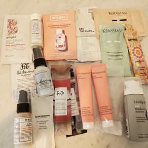16 Luxury hair samples - Bumble&Bumble, Keratase, Living Proof, R+Co, Briogeo